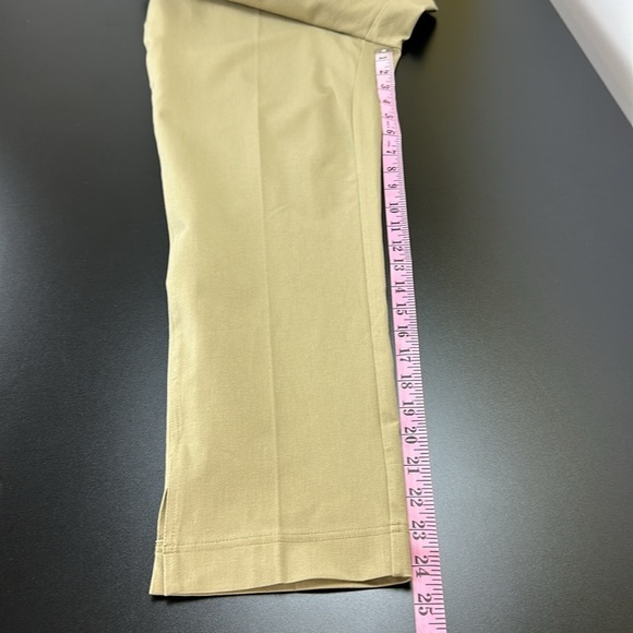 Lysse Olive Amber Crop Pants Pull On Pockets Stretch Twill Smoothing Waist Large - Picture 14 of 16